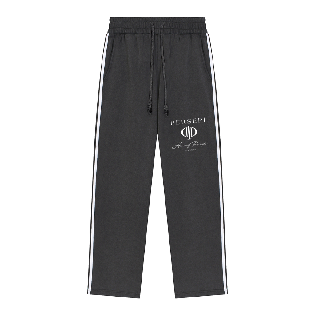 Snow Washed Contrast Tape Sweatpants