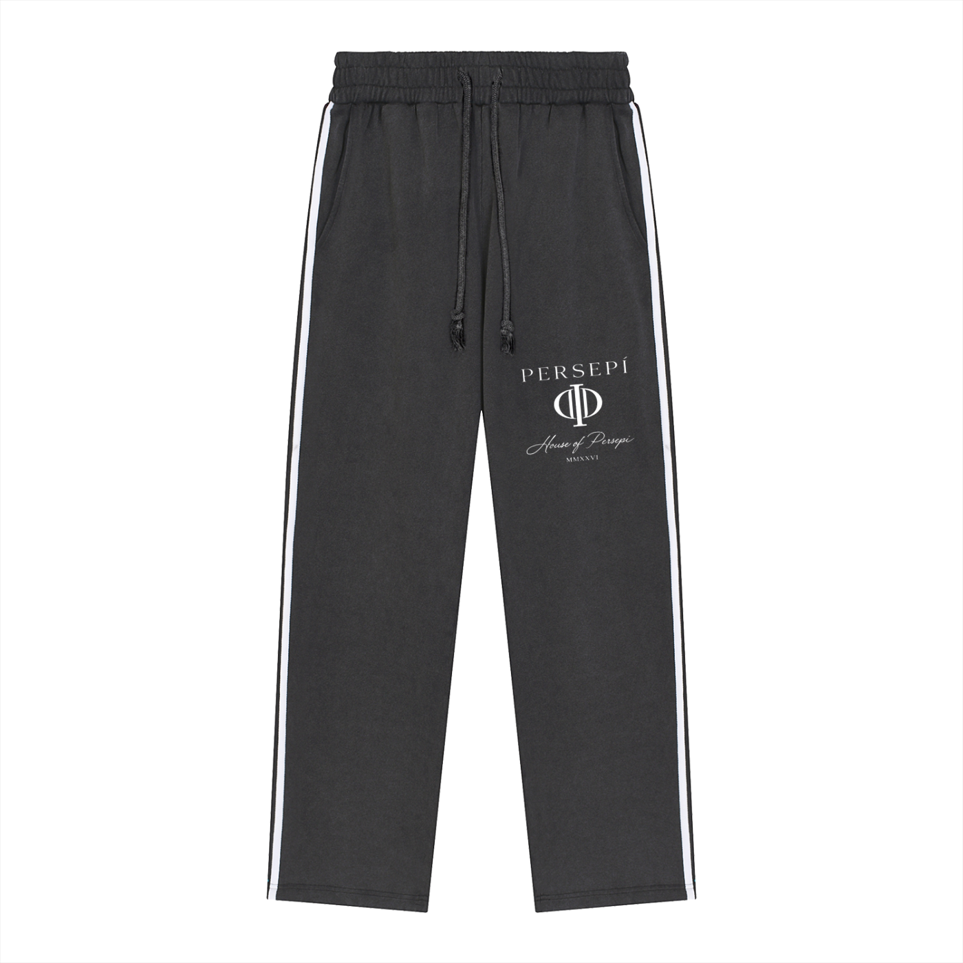 Snow Washed Contrast Tape Sweatpants