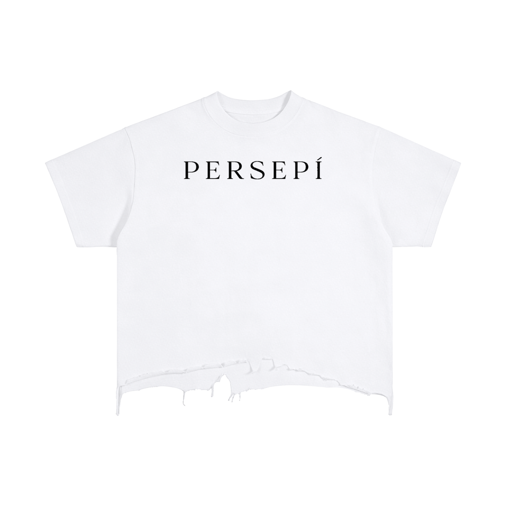Vintage Wash Boxy Distressed Hem T-Shirt