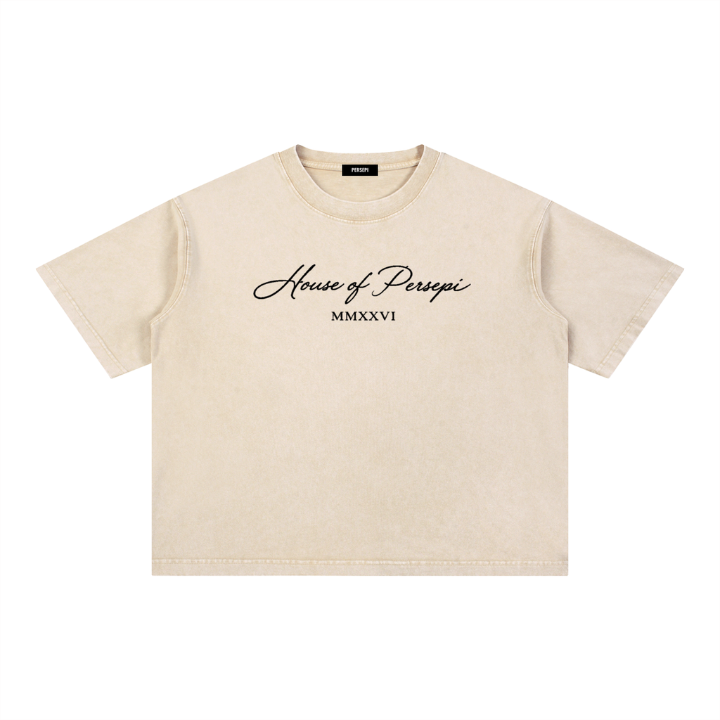 Mineral Wash Boxy Cotton T-Shirt