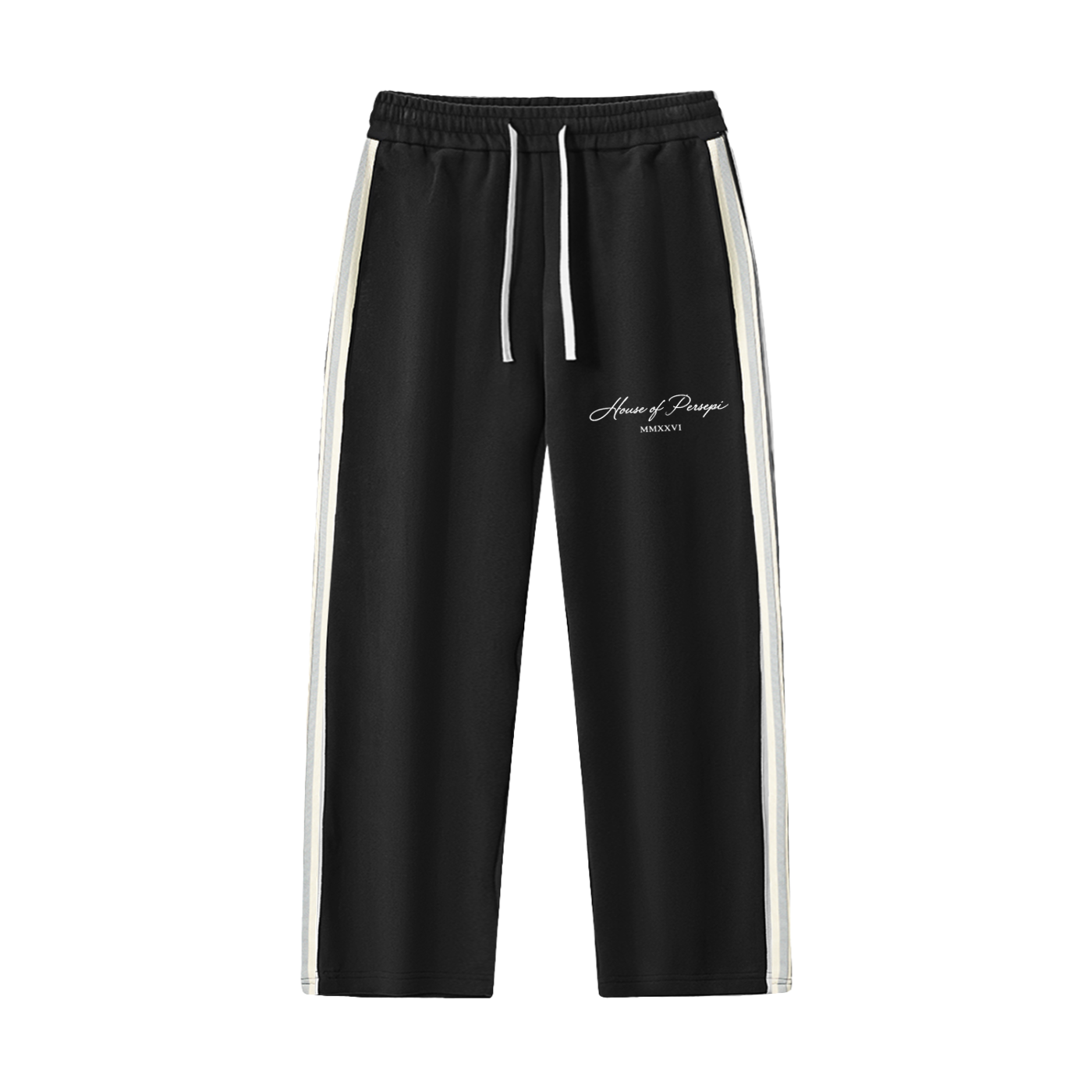 Contrast Side-Stripe Straight-Leg  Pants