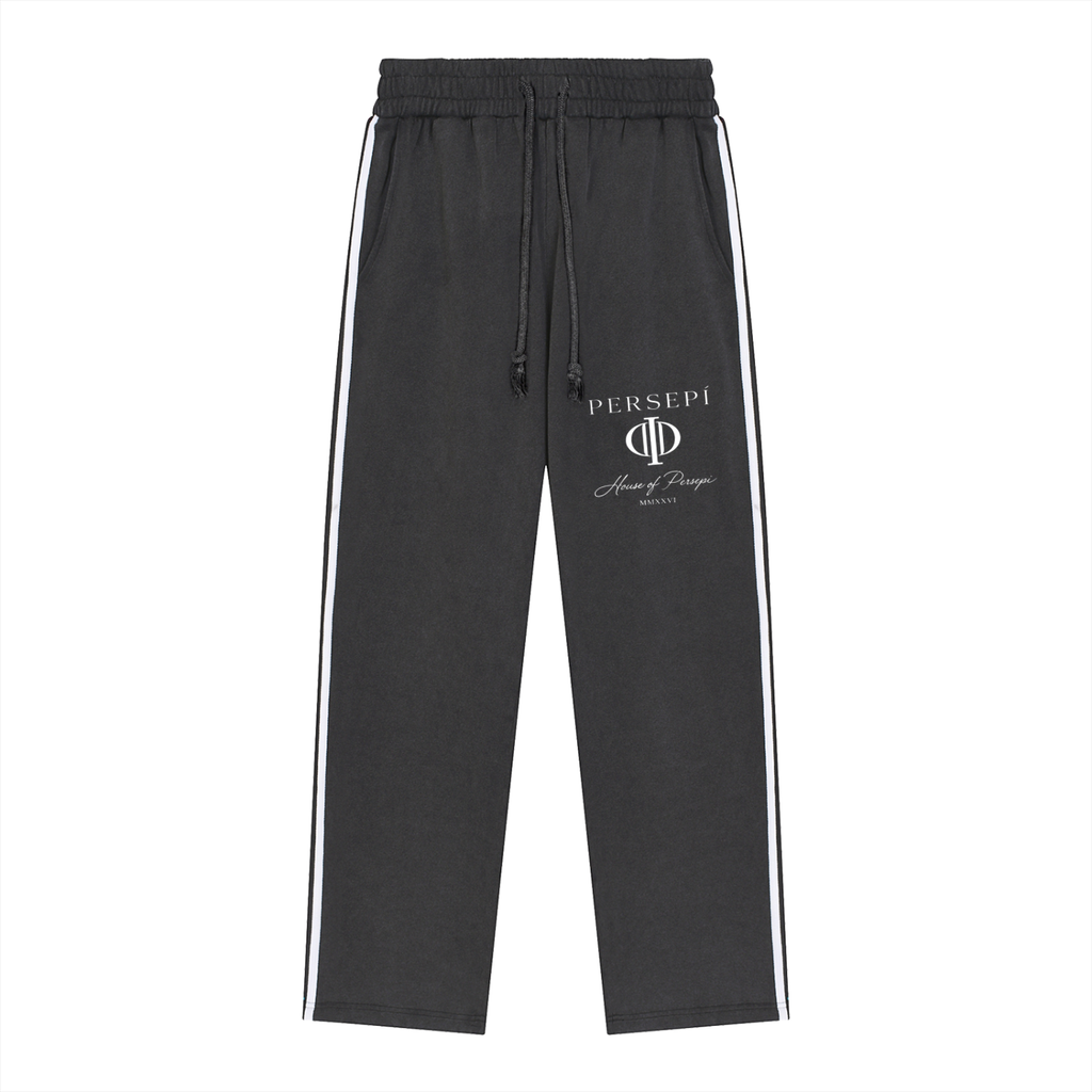 Snow Washed Contrast Tape Sweatpants