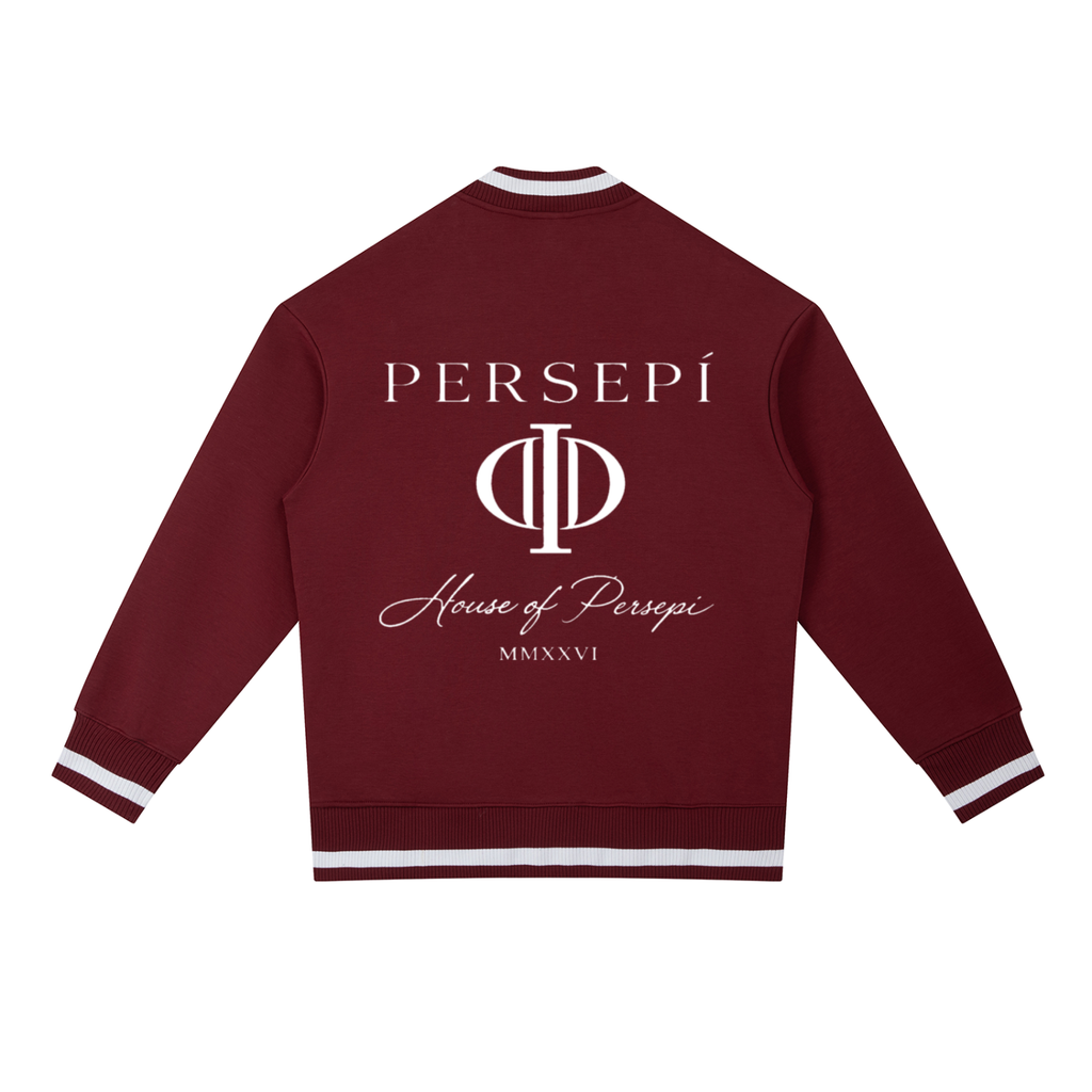 Contrast Piping Zip Bomber Jacket