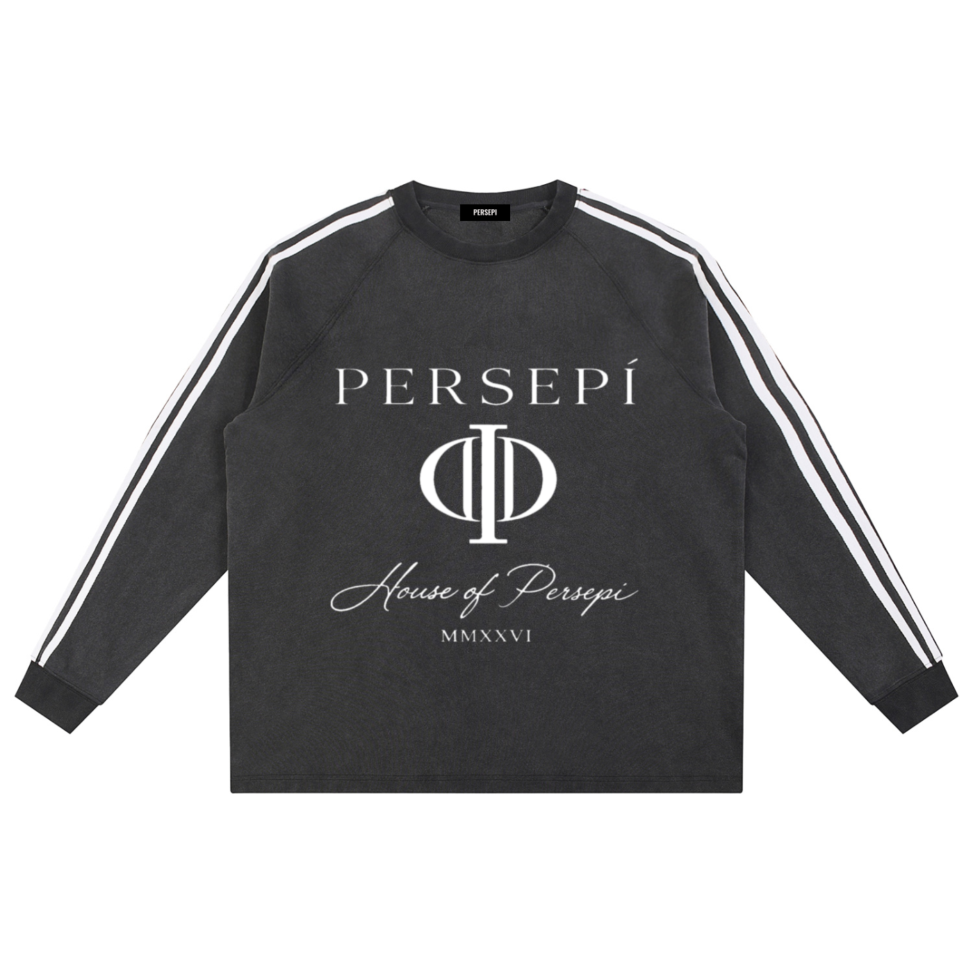 Snow Washed Contrast Tape Sweatshirt
