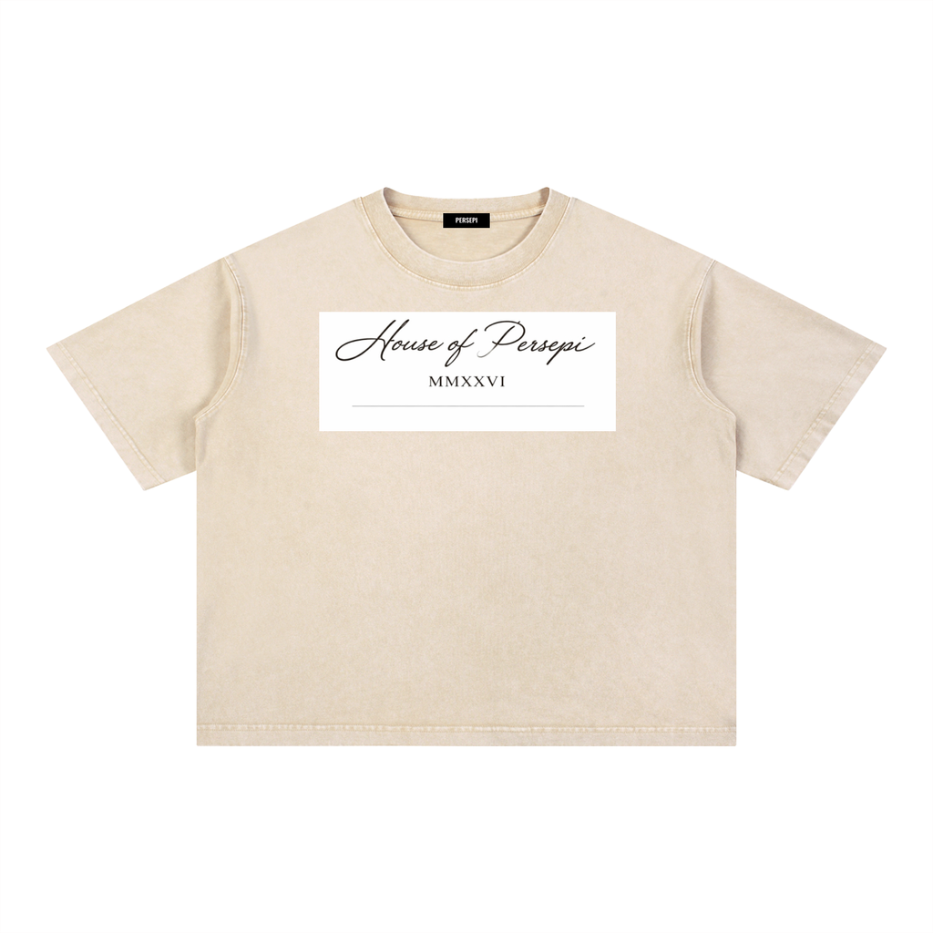 Mineral Wash Boxy Cotton T-Shirt