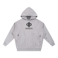 Snow Washed Distressed Panel Pocket Hoodie