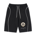 Unisex Piping Drawstring Shorts