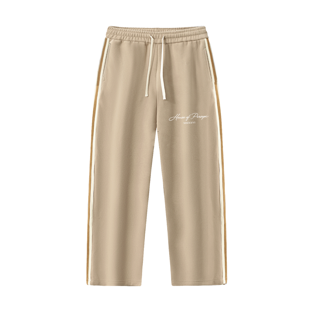 Contrast Side-Stripe Straight-Leg  Pants