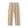Contrast Side-Stripe Straight-Leg  Pants