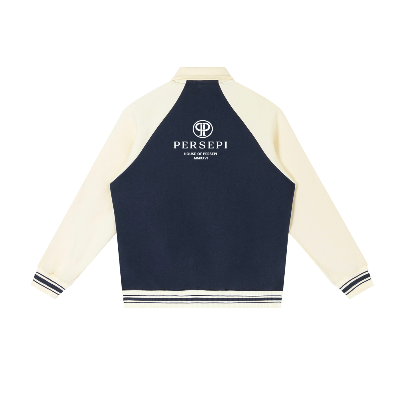 Contrast Raglan Sleeve Baseball Jacket