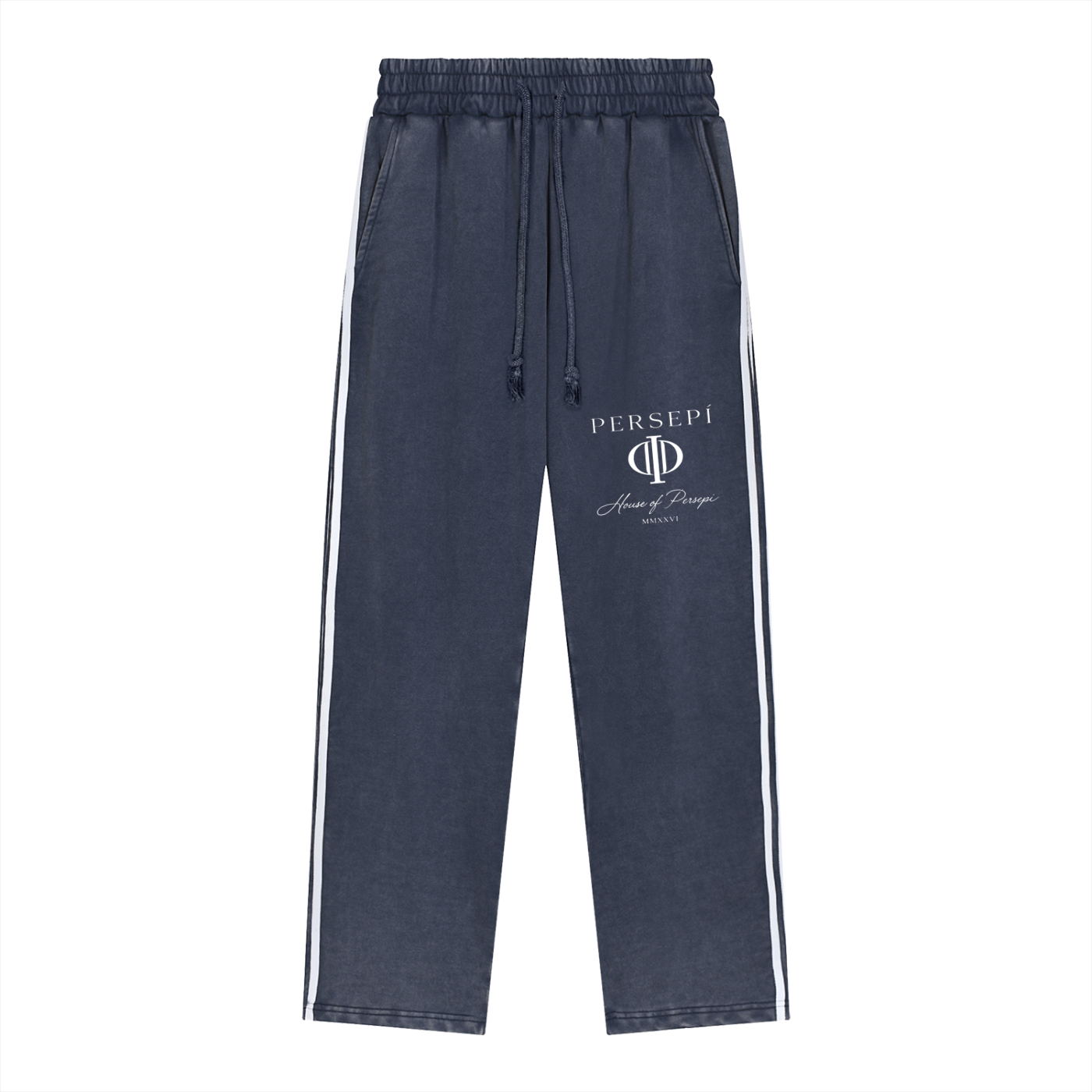 Snow Washed Contrast Tape Sweatpants