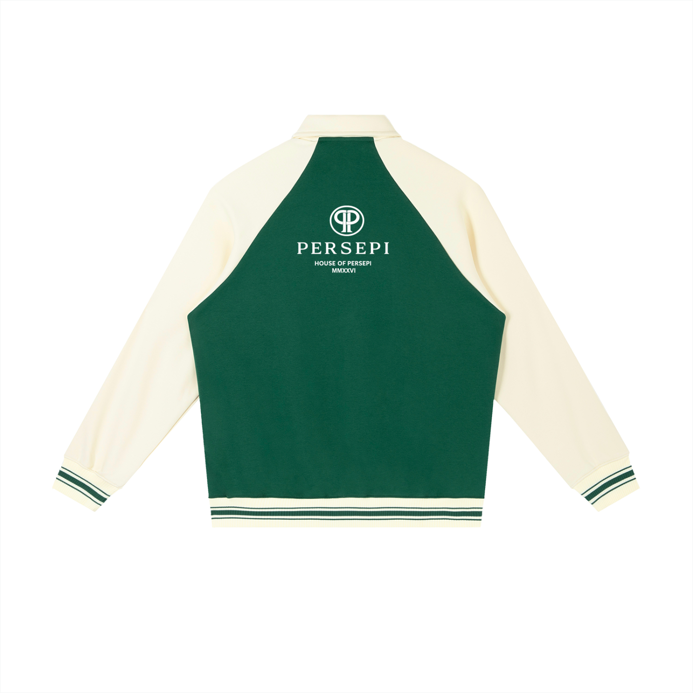 Contrast Raglan Sleeve Baseball Jacket