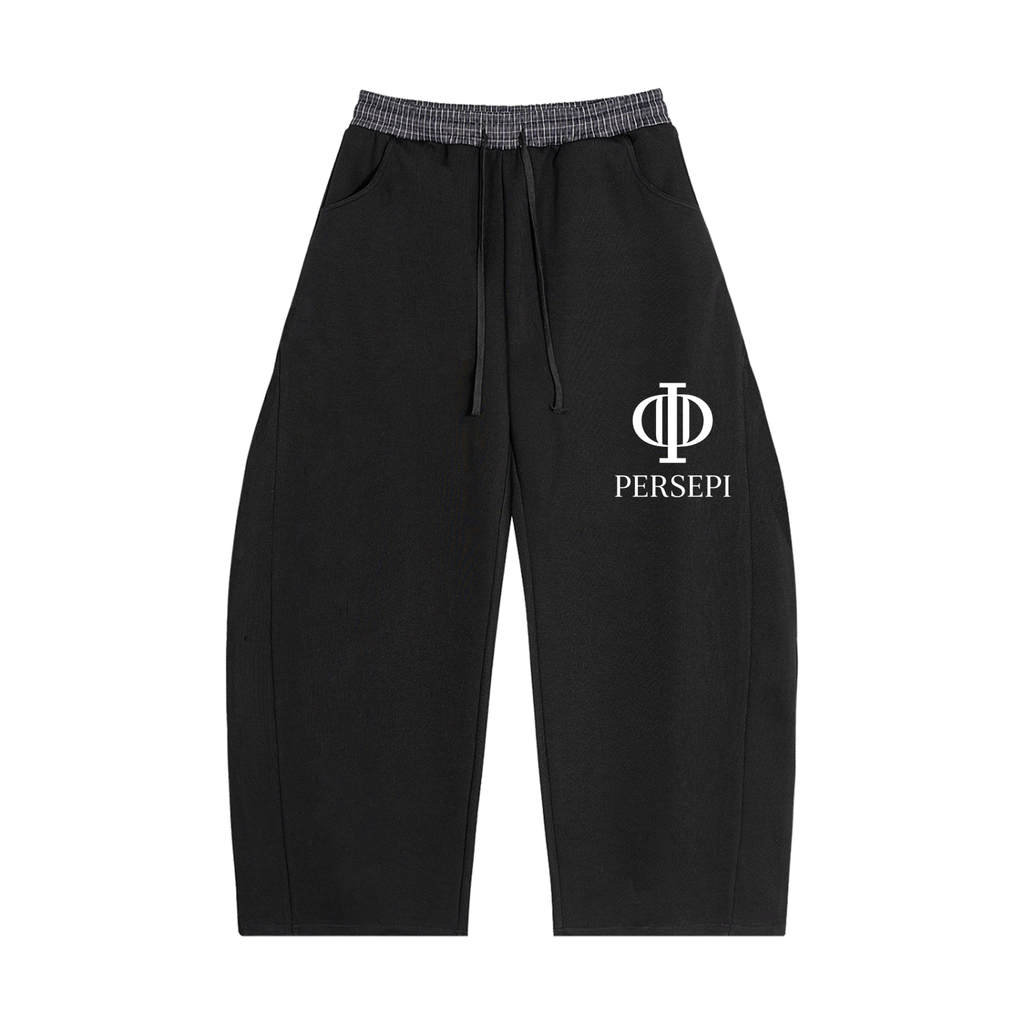 Plaid Waistband Barrel Sweatpants