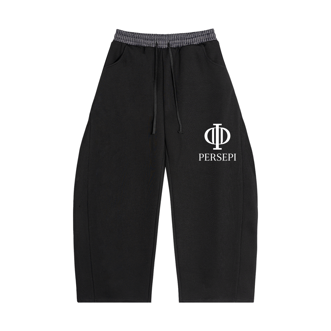 Plaid Waistband Barrel Sweatpants
