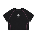 Women's Contrast Stitch Raglan Crop T-Shirt