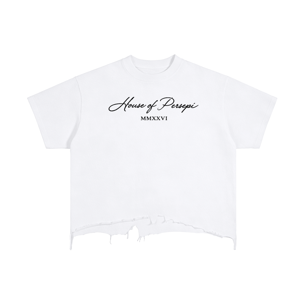 Vintage Wash Boxy Distressed Hem T-Shirt