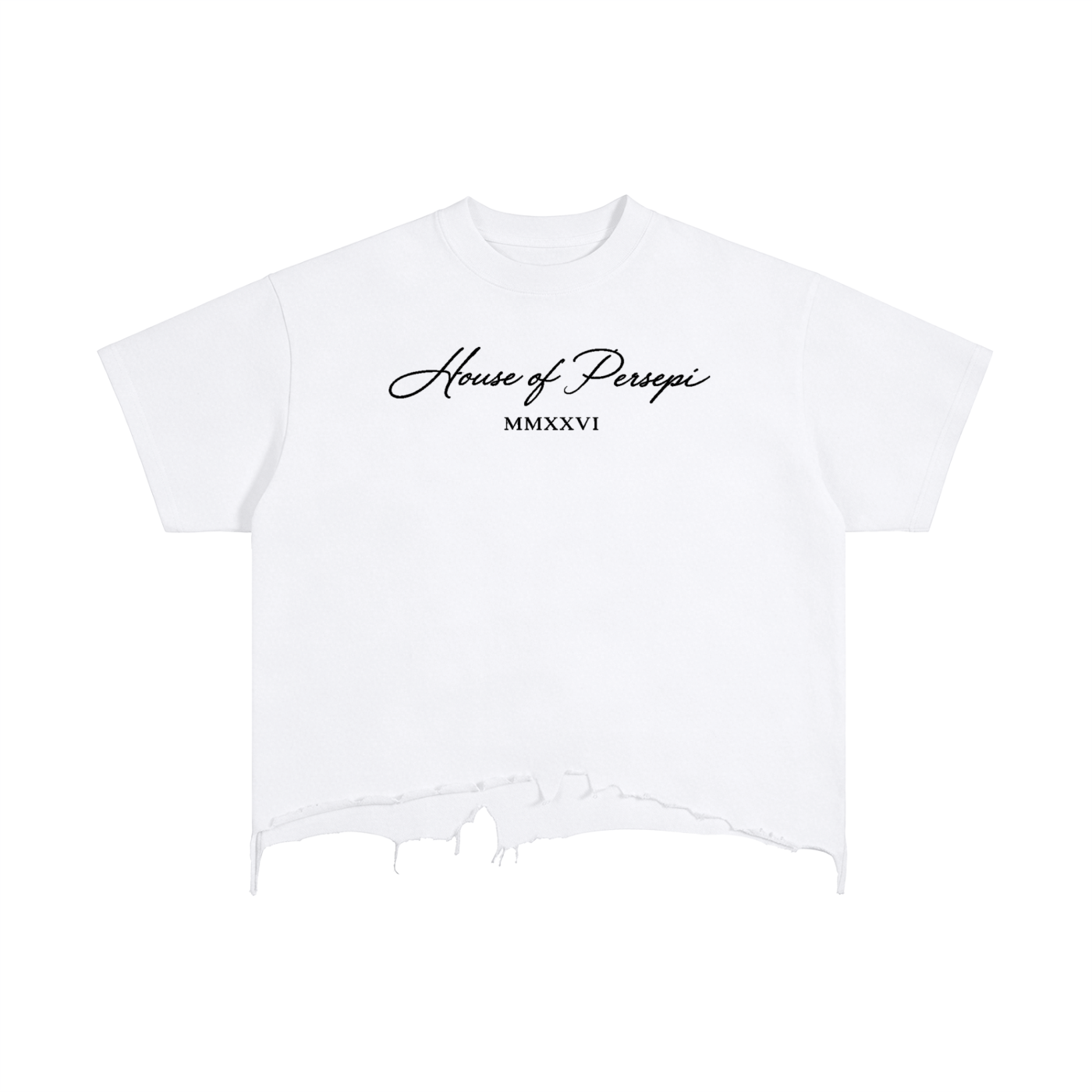 Vintage Wash Boxy Distressed Hem T-Shirt