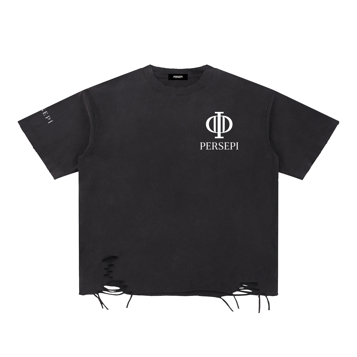 Snow Washed Raw-Hem T-Shirt