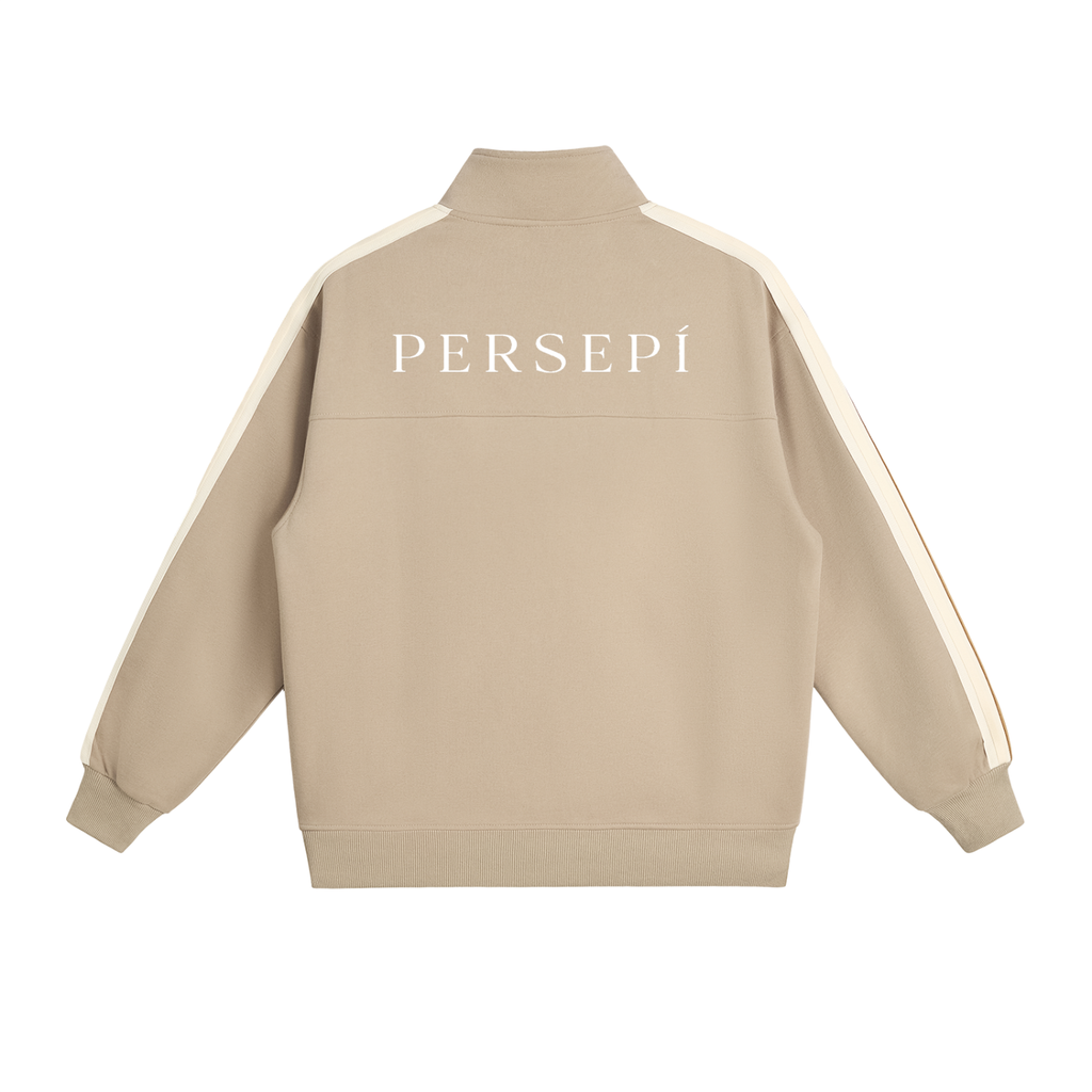 Contrast Side-Stripe Stand Collar  Jacket