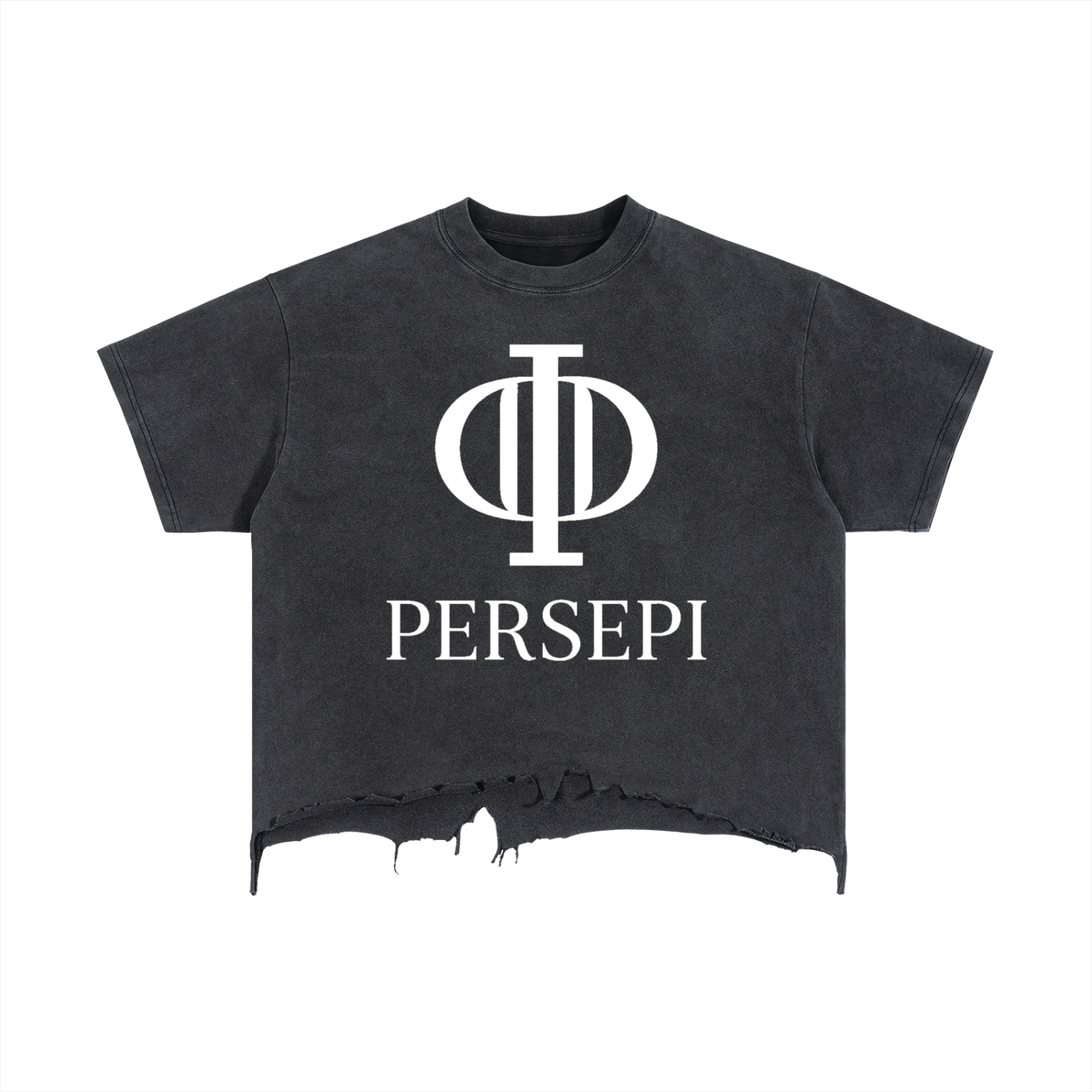 Vintage Wash Boxy Distressed Hem T-Shirt